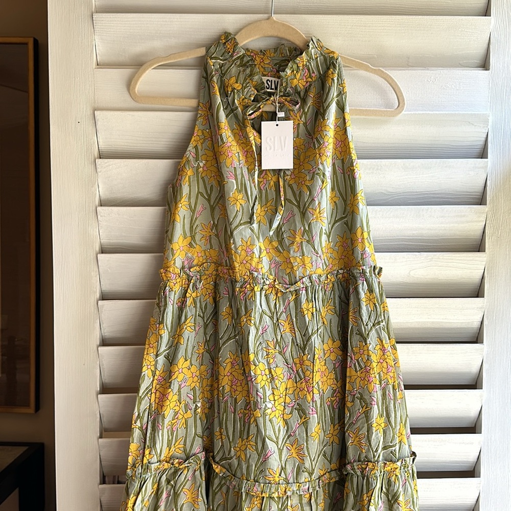NWOT Sur La Vague Reed Ruffle Maxi Dress - Picture 3 of 8